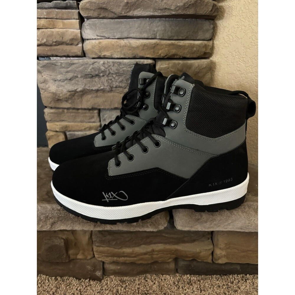 K1X Men’s Boots Play Hard Hike Rigged Size 10 Black Grey New No Box
